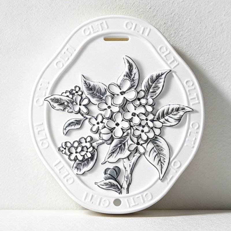 CouldNook Scented Plaster Tablet - Botanical Sketch Wardrobe & Car Pendant-Courtyard Gardenia