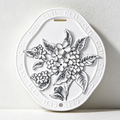 CouldNook Scented Plaster Tablet - Botanical Sketch Wardrobe & Car Pendant-Courtyard Gardenia