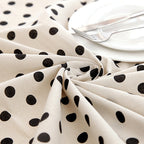 Modern Polka Dot Tablecloth - Minimalist Cotton-Blend Fabric for Home & Events