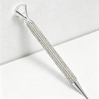 CouldNook Pen-Luxury Large Diamond Top Rhinestone Paved Twist Metal Ballpoint Pen Bling Gift Pen for Office School Wedding(5PCS)