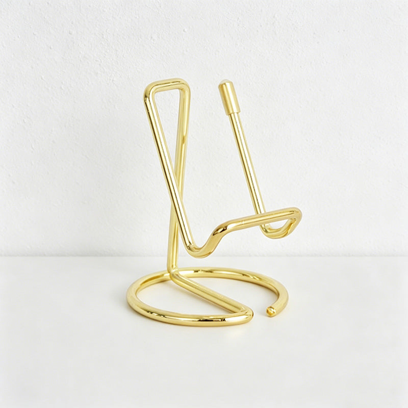 CouldNook Minimalist Metal Wire Phone Stand - Desk Holder & Business Card Display