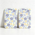 Cute Oil Painting Flower Card Holder with Keychain/Lanyard, Cartoon ID Card Case for Students & Kids