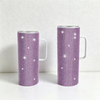 CouldNook 20/30oz Rhinestone Tumbler-Stainless Steel Vacuum Insulated Straight Body Cup with Handle
