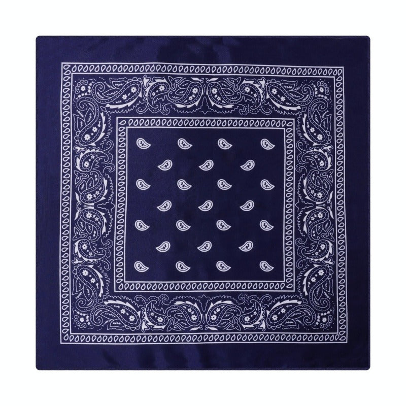 Paisley Print Culinary Bandanas - Polyester Square Headscarf(Set of 10)