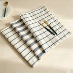 CouldNook Kitchen Towels-100% Cotton Yarn-Dyed Tea Towels with Blue Patterns