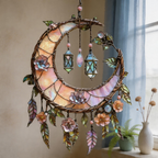 CouldNook Suncatcher-Moon Flower Shaped Acrylic Sun Catcher Hanging Ornament