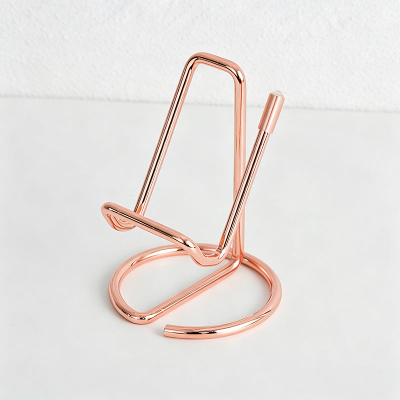 CouldNook Minimalist Metal Wire Phone Stand - Desk Holder & Business Card Display
