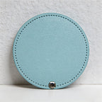 CouldNook PU Leather Rotating Compact Mirror - Portable Round Travel Mirror