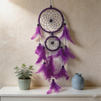 CouldNook Dreamcatcher-Double Ring Handmade Feather Dream Catcher Wind Chime