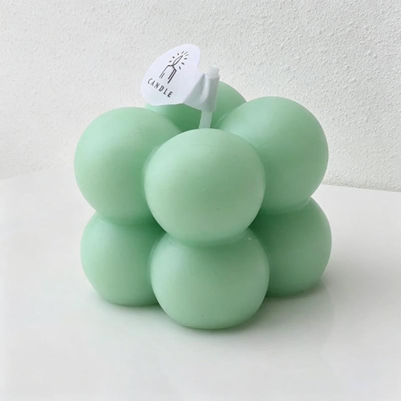 CouldNook Mini Bubble Cube Scented Candle - Pastel Morandi Aesthetic Decor