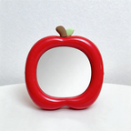 CouldNook Cute Apple-Shaped Vanity Mirror - Desktop Freestanding Makeup Mirror