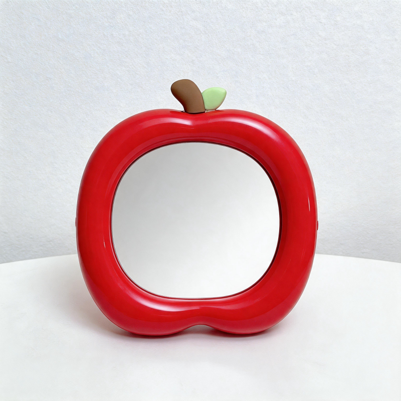 CouldNook Cute Apple-Shaped Vanity Mirror - Desktop Freestanding Makeup Mirror