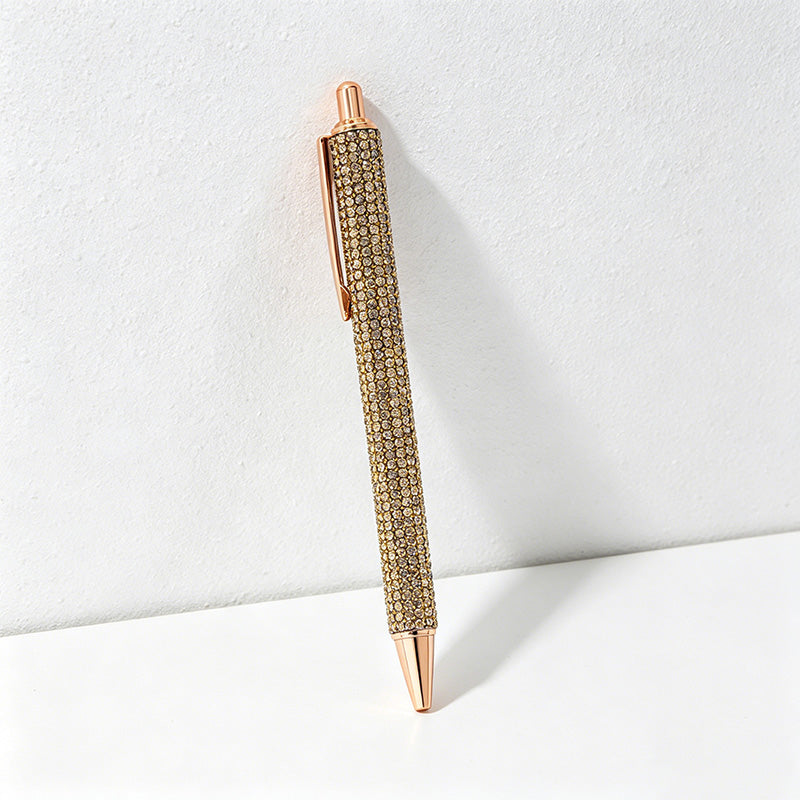 CouldNook Pen-Bling Bling Rhinestone Paved Retractable Metal Ballpoint Pen Luxury Gift Pen for Office School Wedding