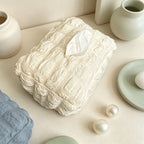 Puff Waffle Fabric Tissue Box - Car Hanging Napkin Holder
