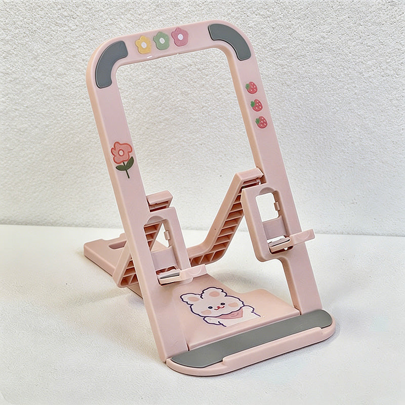 CouldNook Cute Foldable Phone Stand - Adjustable Desk Holder with DIY Stickers
