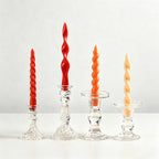 Spiral Taper Candle Set - Set Of 4 Assorted Twisted Candles in Gift Box