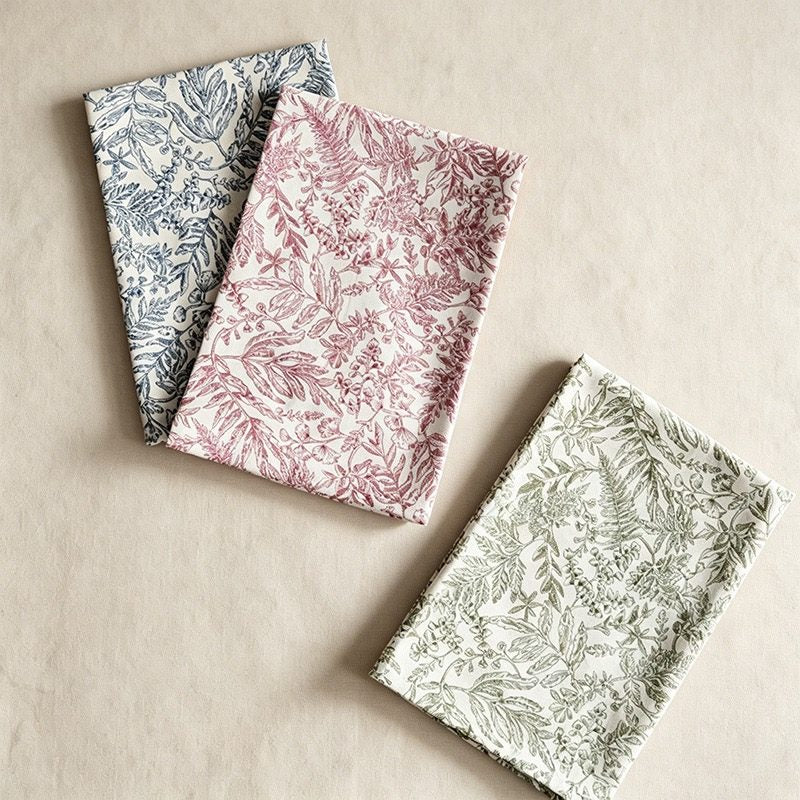 CouldNook 4-Piece Napkin Set - Vintage Botanical Toile Dining Cloth