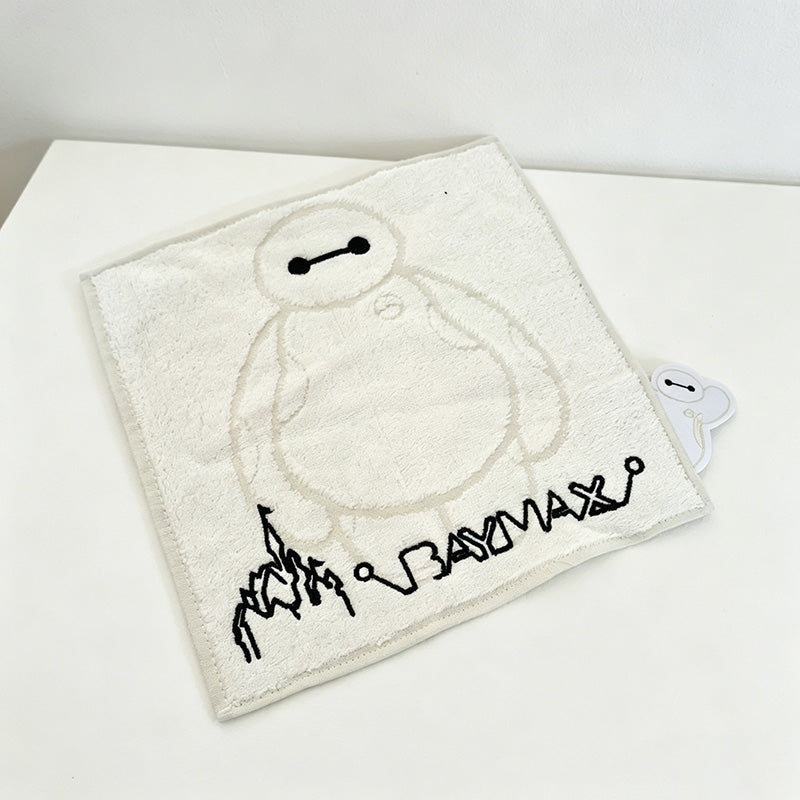 CouldNook Pure Cotton Yarn-Dyed Jacquard Embroidered Small Square Towel-Cute Artistic Hand Towel