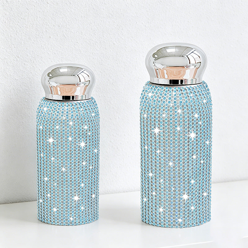 CouldNook Rhinestone Tumblers-6oz Stainless Steel Vacuum Insulated U-Shaped Eggshell Coffee Cup with Straw