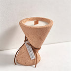 CouldNook Minimalist Concrete Hourglass Candle - Quiet Luxury Sculptural Decor
