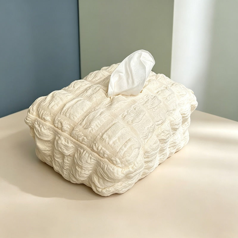 Puff Waffle Fabric Tissue Box - Car Hanging Napkin Holder
