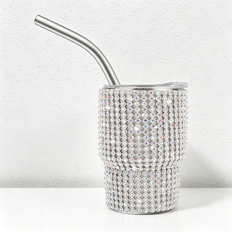 CouldNook 3oz Rhinestone Shot Glasses-Stainless Steel Vacuum Insulated Tumbler with Straw