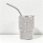 CouldNook 3oz Rhinestone Shot Glasses-Stainless Steel Vacuum Insulated Tumbler with Straw