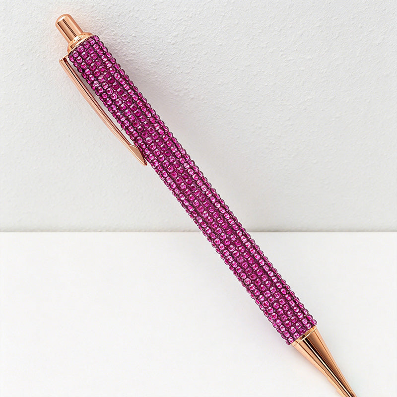 CouldNook Pen-Bling Bling Rhinestone Paved Retractable Metal Ballpoint Pen Luxury Gift Pen for Office School Wedding