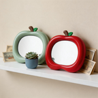 CouldNook Cute Apple-Shaped Vanity Mirror - Desktop Freestanding Makeup Mirror