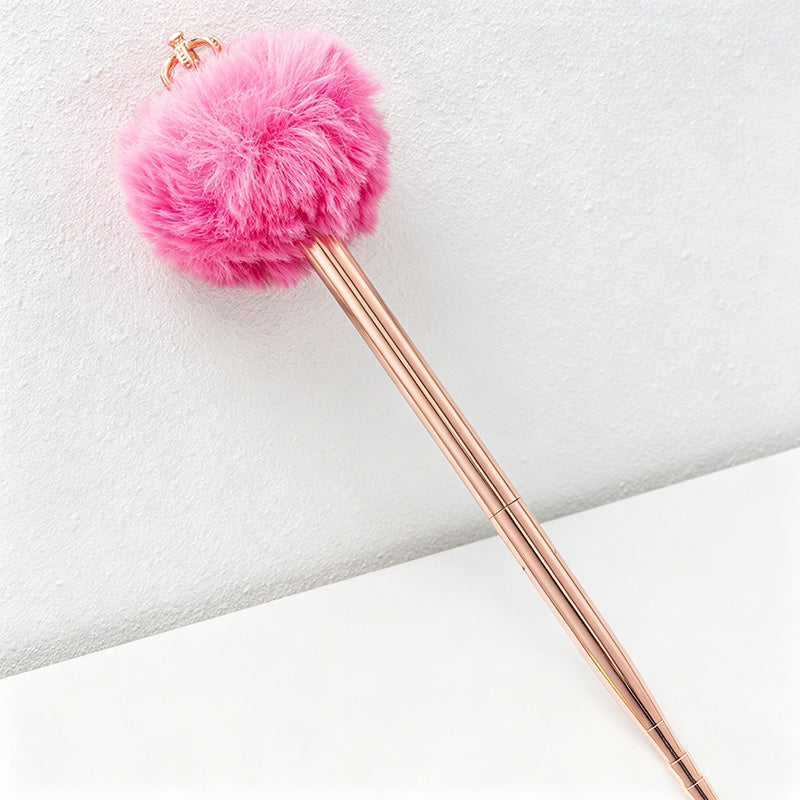 CouldNook Pen-Crown Top Pom Pom Metal Ballpoint Pen Cute Luxury Gift Pen for Students Office Wedding Favors