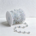 Iridescent Faceted Diamond Bead Garland Wall Decor - Crystal Style Decoration Chain