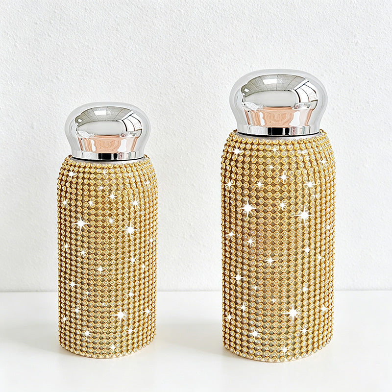 CouldNook Rhinestone Tumblers-6oz Stainless Steel Vacuum Insulated U-Shaped Eggshell Coffee Cup with Straw