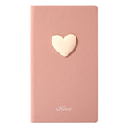 CouldNook 3D Heart Faux Leather Hardcover Notebook / Journal