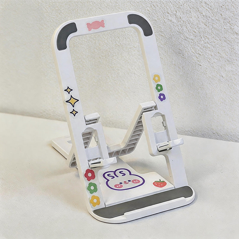 CouldNook Cute Foldable Phone Stand - Adjustable Desk Holder with DIY Stickers