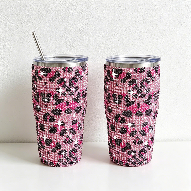 CouldNook 12oz Bling Rhinestone Stemless Wine Tumbler - Clear Lid & Straw (Solid Color Series)