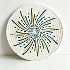 CouldNook Round Woven Cotton Placemat - Bohemian Mandala Dining Mat