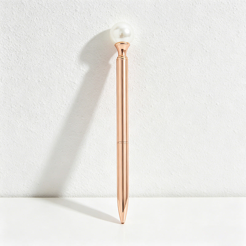 CouldNook Elegant Pearl Ballpoint Pen - Aesthetic Twist Metal Pen (1.0mm)