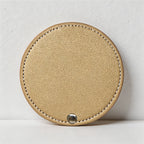 CouldNook PU Leather Rotating Compact Mirror - Portable Round Travel Mirror