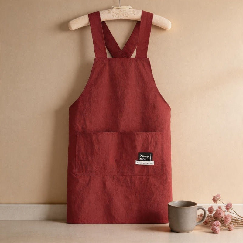 Velvet Waterproof Backband Apron - Canvas Kitchen Apron