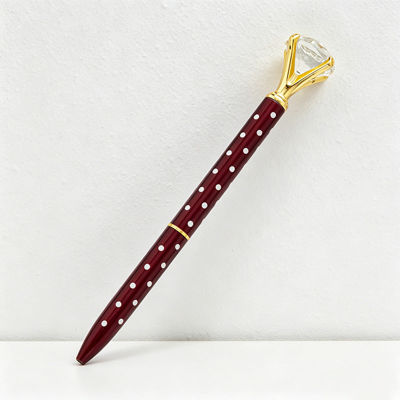 CouldNook Pen-Large Diamond Top Twist Retractable Metal Ballpoint Pen Custom Logo Gift Pen for Office Advertising School