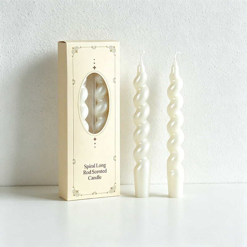 Pearl Elegance Taper Candle Set - Luxury Long Stem Candles for Weddings & Events