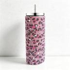 CouldNook 20oz Rhinestone Tumbler-Stainless Steel Vacuum Insulated Straight Body Tumbler with Straw