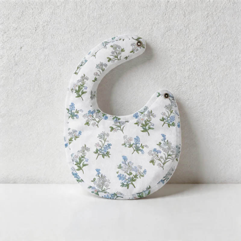 CouldNook Premium Cotton Baby Bib - Aesthetic Vintage Floral Drool Apron