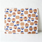 CouldNook Printed Cotton Tea Towel - Retro Scandi Apple Dining Napkin