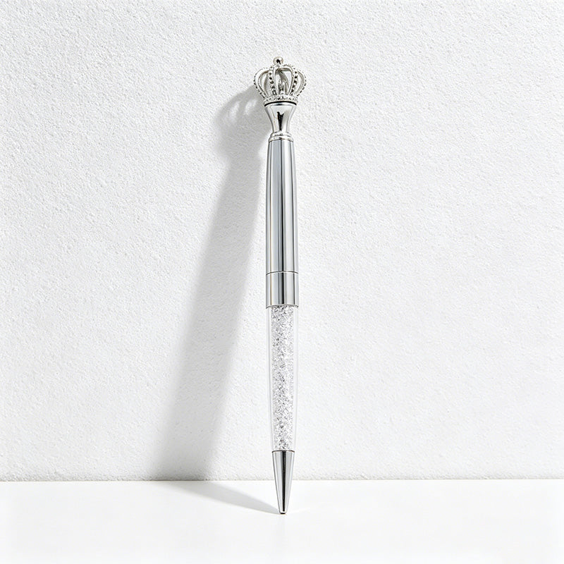 CouldNook Pen-Crown Top Retractable Metal Ballpoint Pen Cute Gift Pen for Students Office Wedding Favors