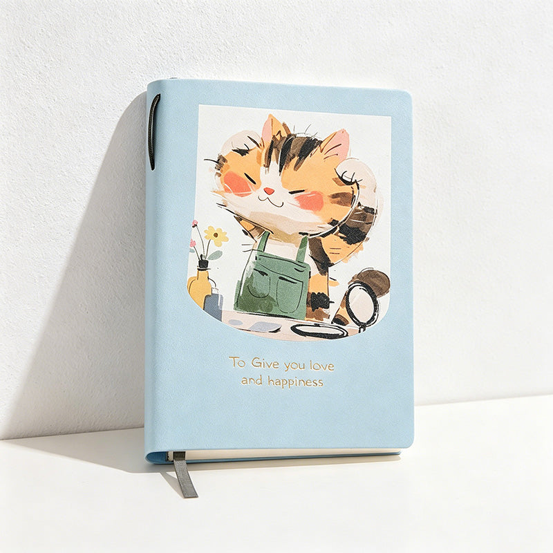 CouldNook Cute Animal Illustrated A5 PU Leather Notebook