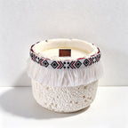 CouldNook Bohemian Fringe Scented Candle - Textured Wabi-Sabi Decor