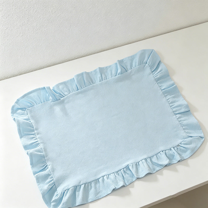 CouldNook French Style Cotton Ruffled Napkins & Placemats – Reusable Table Linens for Dining & Decor