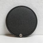 CouldNook PU Leather Rotating Compact Mirror - Portable Round Travel Mirror