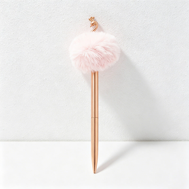 CouldNook Pen-Crown Top Pom Pom Metal Ballpoint Pen Cute Luxury Gift Pen for Students Office Wedding Favors
